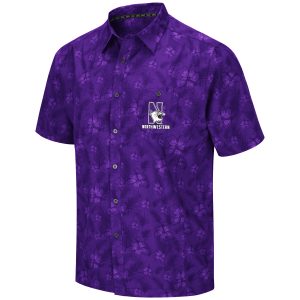 Northwestern University Wildcats Colosseum Purple Molokai Camp Shirt