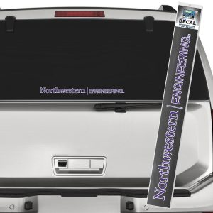 Northwestern University Wildcats McCormick School of Engineering Outside Application Decal Side by Side Design