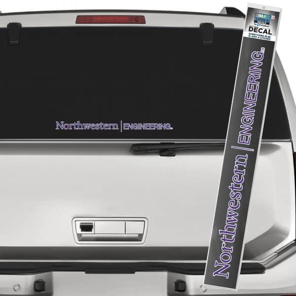 Northwestern University Wildcats McCormick School of Engineering Outside Application Decal Side by Side Design