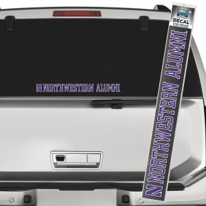 Northwestern University Wildcats Alumni Outside Application Long Decal with Stylized N Design-2