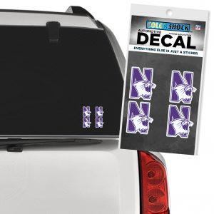 Northwestern University Wildcats Outside Application Decal Set of Four N-cat Designs