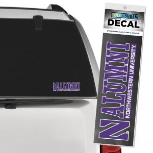 Northwestern University Wildcats Alumni Stylized N Bar Design Outside Application Decal