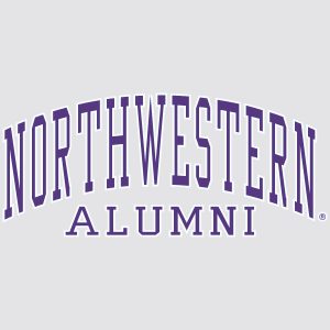 Northwestern University Wildcats Alumni Arch Design Outside Application Decal -2