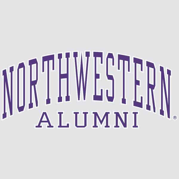 Northwestern University Wildcats Alumni Arch Design Outside Application Decal -2