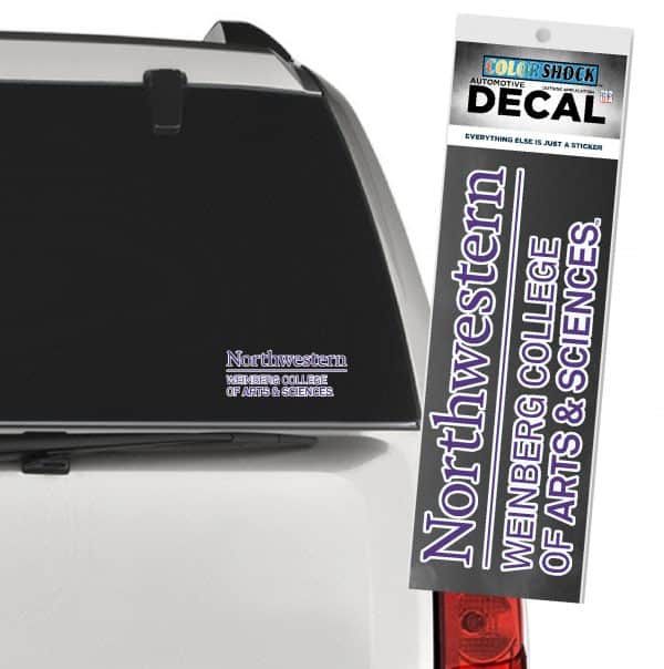 Northwestern University Wildcats Weinberg College of Arts & Sciences Outside Application Decal