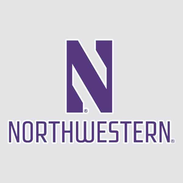 Northwestern University Wildcats Stylized N & Northwestern Outside Application Decal -2