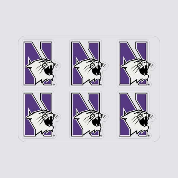 Northwestern University Wildcats N-Cat Design Body Cal Tattoos-2
