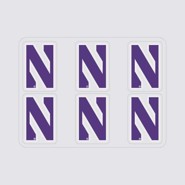 Northwestern University Wildcats Stylized N Design Body Cal Tattoos