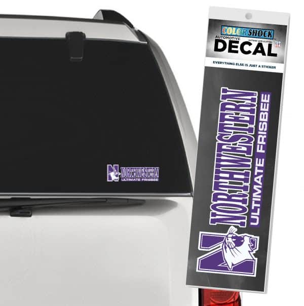 Northwestern University Wildcats Ultimate Frisbee Outside Application Decal