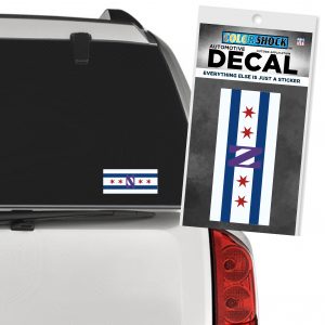 Northwestern University Wildcats Outside Application Decal with Chicago Flag & Stylized N Design