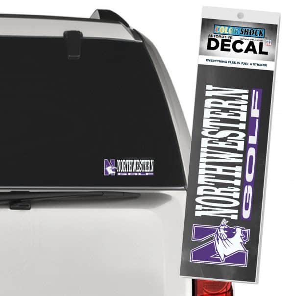 Northwestern University Wildcats Golf Outside Application Decal with N-Cat Design -2