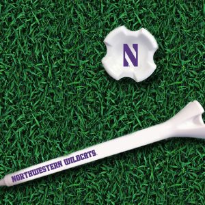 Northwestern University Wildcats Pack of Ten Golf Tees with Stylized N design-2