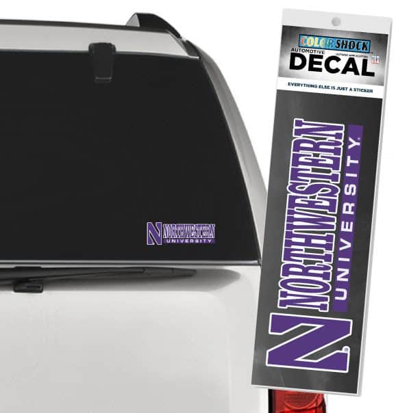 Northwestern University Wildcats Outside Application Decal Stylized N & University Bar Design -2