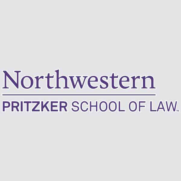 Northwestern University Wildcats Outside Application Decal with Pritzer School of Law Stacked Design