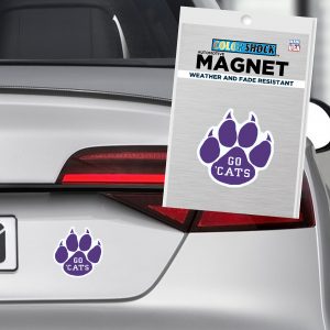 Northwestern University Wildcats 5.5" Paw Design Go 'Cats Magnet -3