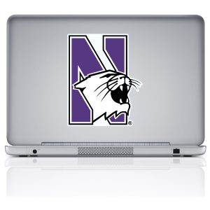 Northwestern University Wildcats Full Color Removable & Reusable Decal with N-Cat Design 6.5" High -2