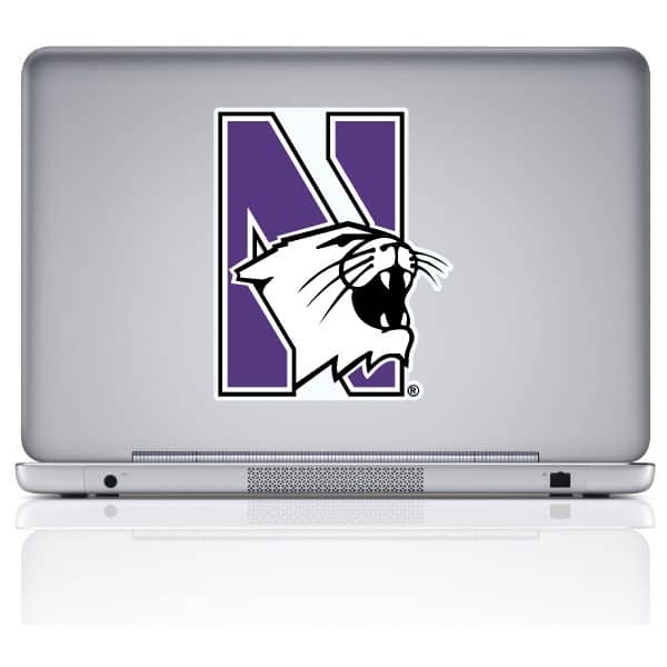Northwestern University Wildcats Full Color Removable & Reusable Decal with N-Cat Design 6.5" High -2