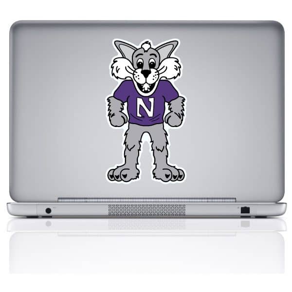 Northwestern University Wildcats Full Color Removable & Reusable Decal with Willie the Wildcat Design 7.5" High-2