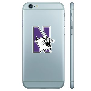 Northwestern University Wildcats Full Color Mini Removable Decal Set of Two with N-Cat Design 2" High-2