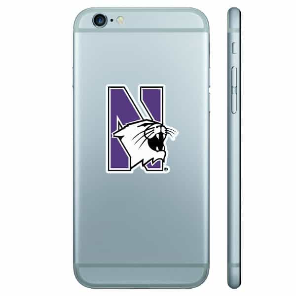 Northwestern University Wildcats Full Color Mini Removable Decal Set of Two with N-Cat Design 2" High-2