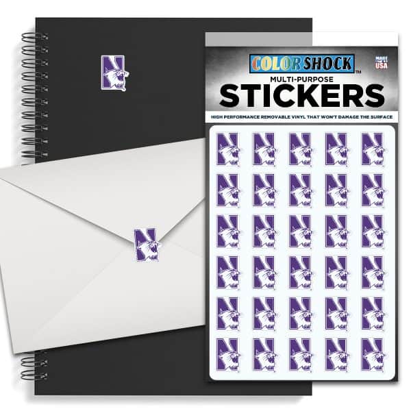 Northwestern University Wildcats Sticker Sheet 1.25" N-cat Design Set of 20-2