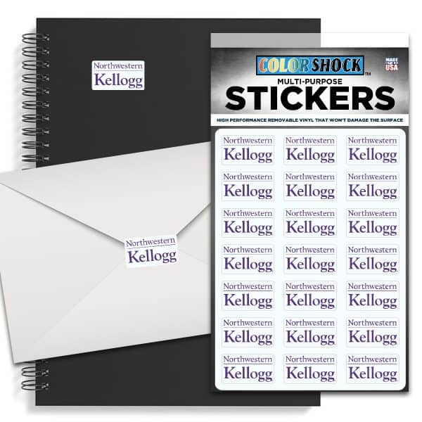Northwestern University Wildcats Sticker Sheet 0.75" Kellogg Design Set of 21-2