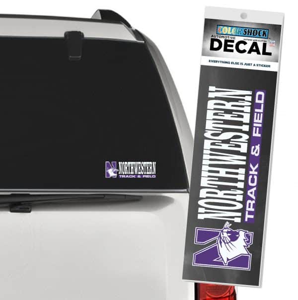 Northwestern University Wildcats Track & Field Outside Application Decal with N-Cat Design-2
