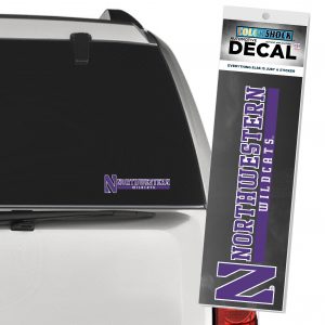 Northwestern University Wildcats Outside Application Decal Stylized N & Wildcats Bar Design-2