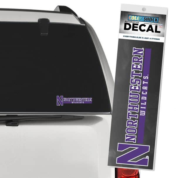Northwestern University Wildcats Outside Application Decal Stylized N & Wildcats Bar Design-2