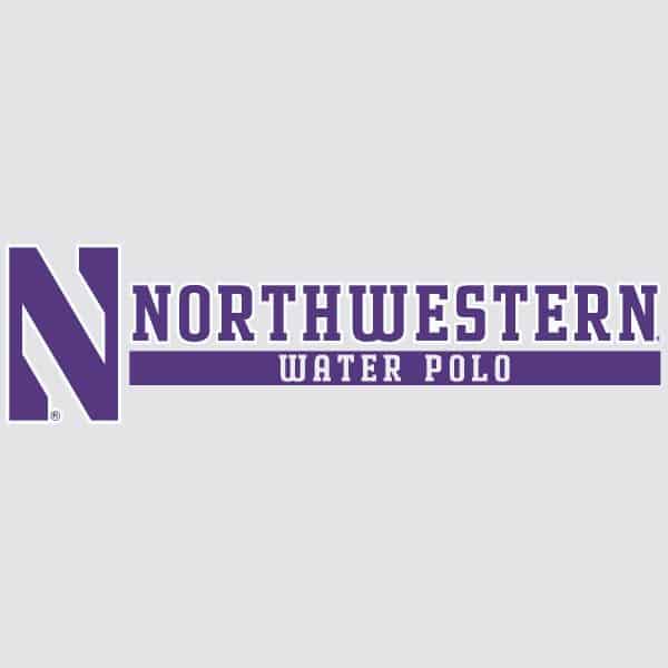 Northwestern University Wildcats Water Polo Outside Application Decal with Stylized N Design