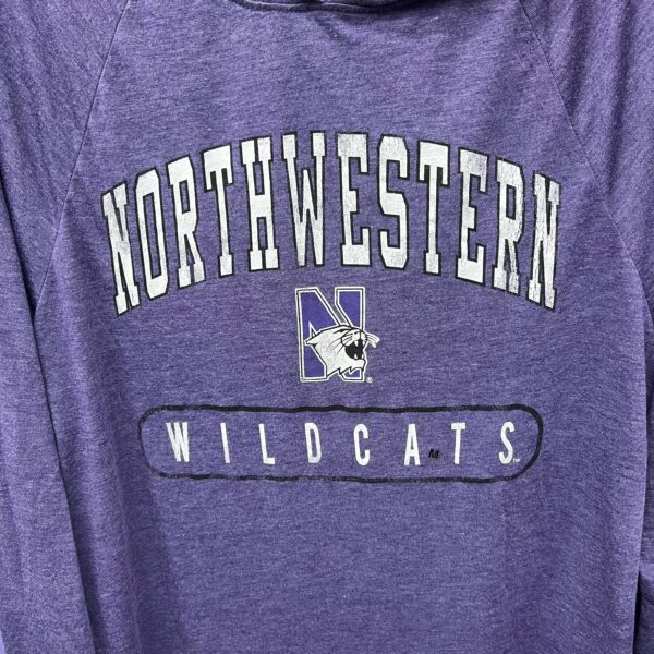 Northwestern University Wildcats Colosseum Men's Dexthart L/S Hoodie Tee - Image 2