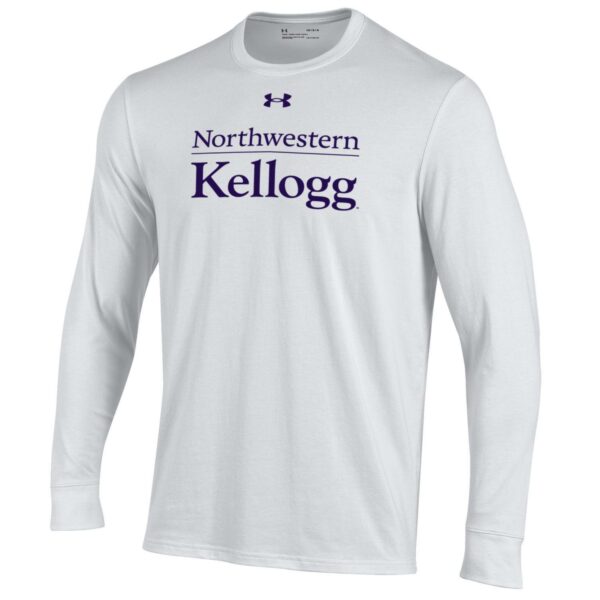 Kellogg Men's White Performance Cotton Long Sleeve Tee