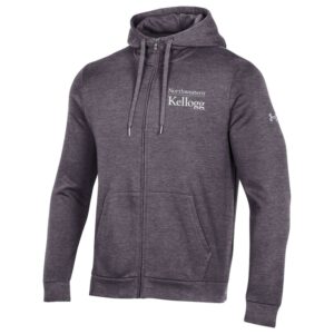 Kellogg Men's Carbon Heather All Day Fleece Full Zip Hooded Sweatshirt