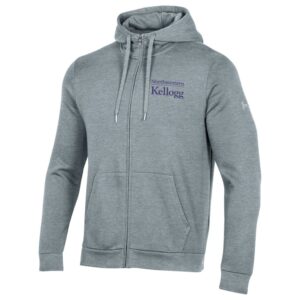 Kellogg Men's True Grey Heather All Day Fleece Full Zip Hooded Sweatshirt