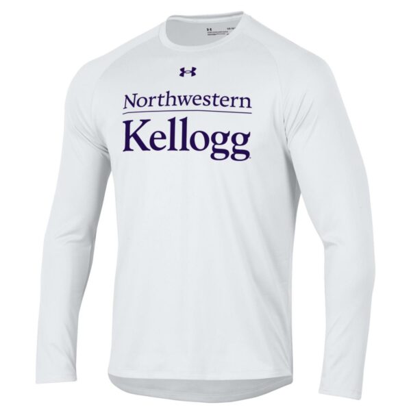 Kellogg Men's White Tech Long Sleeve Tee