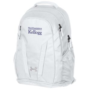 Northwestern I Kellogg Under Armour White Hustle 5.0 Backpack