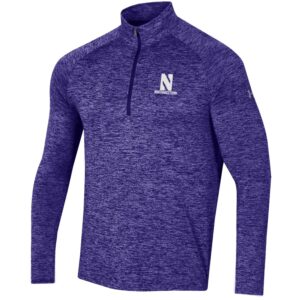 Northwestern University Wildcats Men’s Under Armour Purple Tech Twist 1/4 Zip with Stylized N Design