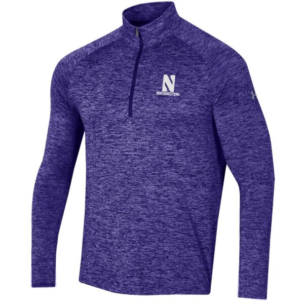 Northwestern University Wildcats Men’s Under Armour Purple Tech Twist 1/4 Zip with Stylized N Design