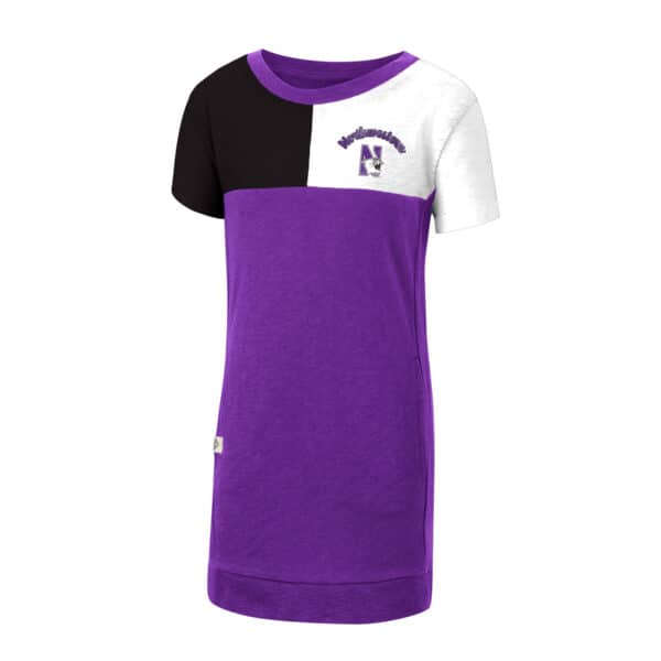 Northwestern University Wildcats Colosseum Toddler Girls Jane Color Block Dress