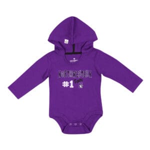 Northwestern University Wildcats Colosseum Infant Girls Ellen Hooded Onesie