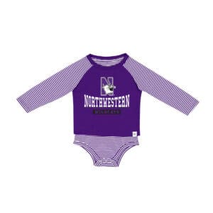 Northwestern University Wildcats Colosseum Infant Boys Pampoogas Raglan Onesie