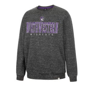 Northwestern University Wildcats Colosseum Men's Throw Quite A Party Crewneck