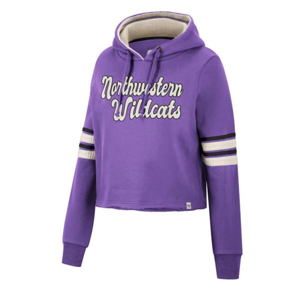 Northwestern University Wildcats Colosseum Ladies Fashion Industry Cropped Hoodie