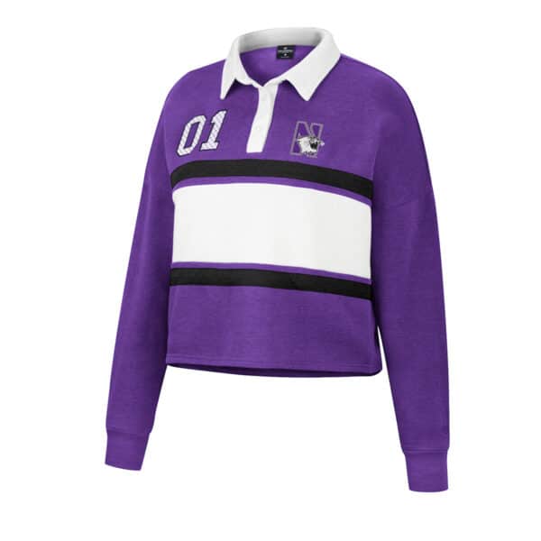 Northwestern University Wildcats Colosseum Ladies I Love My Job Rugby Shirt