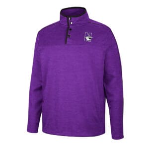 Northwestern University Wildcats Colosseum Men's Bushwood 1/4 Snap Jacket