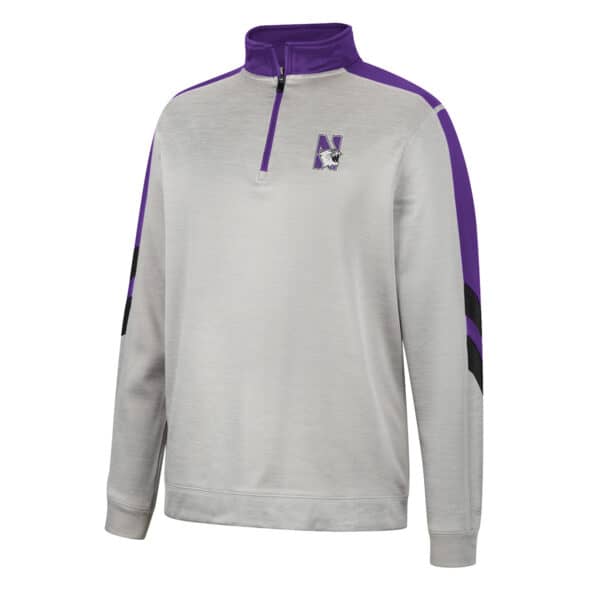 Northwestern University Wildcats Colosseum Men's  Bushwood 1/4 Zip Fleece