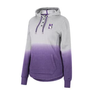Northwestern University Wildcats Colosseum Ladies Aurelia Hooded Henley