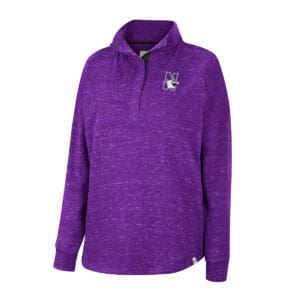 Northwestern University Wildcats Colosseum Ladies Natalie 1/4 Snap Pullover Jacket