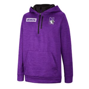 Northwestern University Wildcats Colosseum Youth Banks 1/4 Zip Hoodie