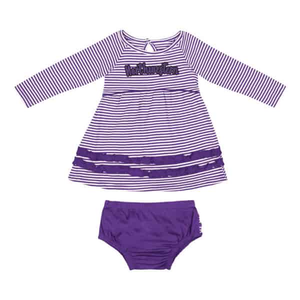 Northwestern University Wildcats Colosseum Infant Girls Who-Ville Dress & Bloomer Set